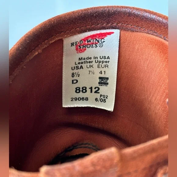 Super Rare Red Wing 8812 Copper Abilene Roughout Engineer Boots - Picture 10 of 10